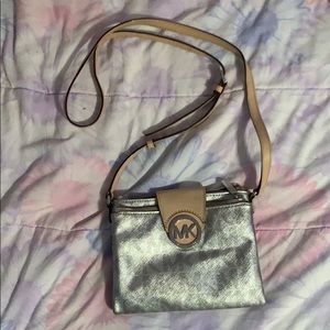 HOST PICK!!!!   Silver Michael Kors crossbody bag